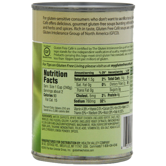 Gluten Free Cafe Chicken Noodle Soup