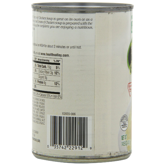 Health Valley Organic Soup, Cream of Chicken