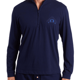 Nautica Men's Sleepwear Quarter Zip Knit Seaworthy